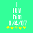 Pixelated green background with white text and yellow/green stars; animated star color change from left to right.