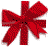 A contact sheet of 8 animated frames showing a red bow with subtle variations, plus one frame containing the text "love actually" on white background.