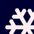 Four white snowflake icons on a dark blue background, each with distinct branching patterns and varying numbers of arms.