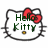 Hello Kitty icon with red bow, green text reading 'Hello Kitty' on left, 'Is' on top right, and 'Freakin Sweet' on bottom right, all on white background.
