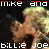 Animated sequence of a person with curly blonde hair kissing another person, repeated across multiple with text overlays