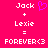 Pixelated text and symbols on a bright pink background with one frame showing a purple heart symbol.