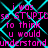 Pixelated text repeats across a black background with cyan lines, displaying phrases in pink and purple hues