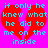 A static pixel art image with a bright pink background, featuring a large red broken heart and cyan text reading "if only he knew what he did to me on the inside".