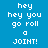 Pixelated text on blue background with pink highlight bars moving across lines of text.