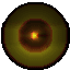 Animated sequence showing a circular yellow and brown object transforming into a yellow 'T' shape with red outline, then reversing back to the circle.
