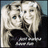 Pixelated image of two blonde women in close embrace with overlaid text fragments on black background.