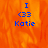 Blue text 'I <33 Katie' on orange flame-like background with gray in bottom-right corner