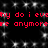 Red text on black background with repeating white pixelated patterns, displaying 'why do i even care anymore' in a distorted style.