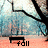 Pixelated autumn scene with tree branches, bench, and text changing from 'fall' to 'is' to 'here' across frames.