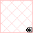 Pixelated icon with pink diamond background, black and white frame, and a central circular element showing sequential color changes