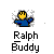 A 2x2 contact sheet of four animated frames showing a yellow stick figure in blue clothing with varying poses and text below each frame, all on a gray background.