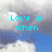 A static image with cyan text over a cloudy sky background, displaying a poetic phrase about love and seeing a face in the clouds.