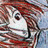 A 48x48 pixel animated buddy icon featuring a stylized anime character with red hair and white face, alongside text reading "Anime IM" and "c0m" on a black background.