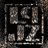 A 4x3 contact sheet of a pixelated animated icon featuring repeated text and abstract shapes in brown, blue, and white tones with visible dithering and transparency artifacts.