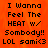 Pixelated text on an orange background with a gray section, displaying 'I Wanna Feel The HEAT w/ Sombody!! LOL sami<3' in black block letters.