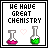 Pixel art icon with text "WE HAVE GREAT CHEMISTRY" above two beakers and a heart, showing animation changes in liquid levels and colors.