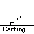 Pixelated character with red hat and white face pushes gray shopping cart with green items up gray stairs, text "Carting" below each frame.
