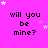identical pixelated text phrases on a bright pink background with scattered white and light purple stars