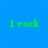 Blue background with green text reading "I rock" repeated in a pattern, scattered small green dots, and a gray rectangular shape on the right edge
