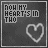 25 identical square icons with dark gray backgrounds, each displaying white text 'OH MY HEART'S IN THE' above a glowing heart outline
