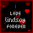 A black background with red heart shapes and white text reading "I LOVE Lindsay FOREVER" where the word "LOVE" changes color between frames.