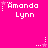 A bright pink background displays repeated text 'Amanda Lynn' with star symbols, where some stars and dots animate in a sequence.