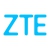 Pixelated blue ZTE logo with three distinct letters on a white background, each letter rendered in varying shades of blue with subtle gray accents.