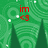 Green pixelated background with pine trees and white dots, red text 'im <3', 'lovin <3', and 'christmas! <3' appears sequentially.