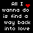 Black background with white pixelated text reading 'All I wanna do is find a way back into love' and red pixelated heart or starburst symbols in four distinct positions.