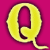 A static image with a large yellow Q on a pink background, below which reads 'ERA VULGARIS IN STORES NOW!' in yellow text.