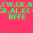A static image with a bright pink background, green text repeating 'CW,GK,A', and blue dots scattered across the surface.