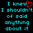 Pixelated cyan text on black background with red heart symbol replacing 'w' in 'knew', split into two identical vertical sections.