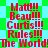 Red text on a green and light blue background with repeated phrases including 'Matt!!!', 'Beau!!!', 'Curtis!!!', 'Rules!!!', and 'The World!'