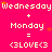 Pixelated of repeated text and symbols on bright pink background with orange stars