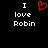 Pixelated text and a red heart symbol on black background, with two identical side-by-side layouts.
