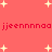 Red background with white star shapes and repeated red text 'jjeennnnaa' in two horizontal