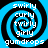A static image of a blue and black spiral pattern with white text reading "swirly curly twirly girly gumdrops" arranged in four quadrants.