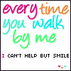 identical cartoon-style text-based icons with multicolored handwritten phrases and small heart symbols on white backgrounds
