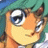 Pixelated anime-style character with teal hair and large blue eyes, next to black background with white text reading 'Anime IM' and 'com'.