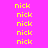 Yellow pixelated text 'nick' repeated across a bright pink background with orange horizontal bars appearing in different