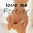 Pixelated image of a hand with fingers curled into a fist, overlaid with text reading 'love me' and partially obscured 'Forever'.