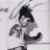 A grayscale animated icon shows a character with dark hair and a white shirt, holding an object while moving through
