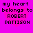 A static image with four identical showing text over a pink heart on purple background