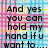 Pixelated text on a checkered background with pink, blue, and yellow lines; the image shows two side-by-side of black blocky letters