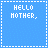 Blue pixelated with white dashed borders containing text phrases about fleas, ticks, mosquitoes, Aquatix, and camping activities
