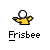 Pixelated character in yellow shirt with white head, performing four distinct poses including arms outstretched, hands clasped, and throwing motion.