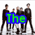 Group of people in dark clothing with text overlays changing from 'The' to 'Sounds' and a pink '<3' symbol.