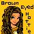 Pixelated static icon of a woman with long brown hair against a yellow background, featuring text elements around the figure.