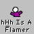 A pixelated animation of a figure in purple clothing with a white head, transitioning through flame-like shapes and color changes against a gray background.